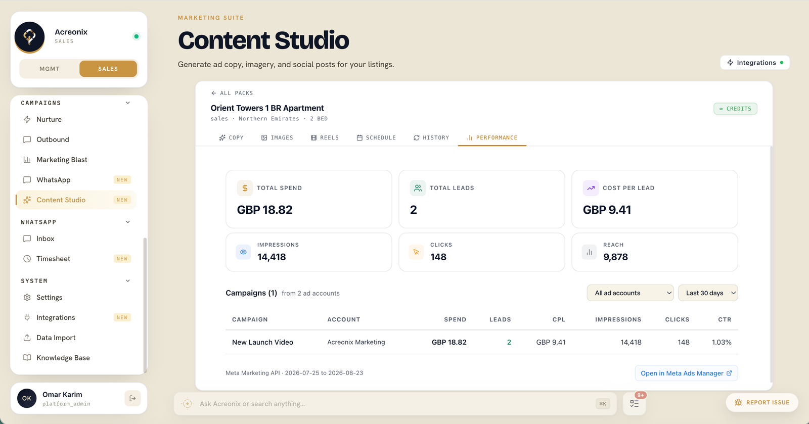 Performance analytics